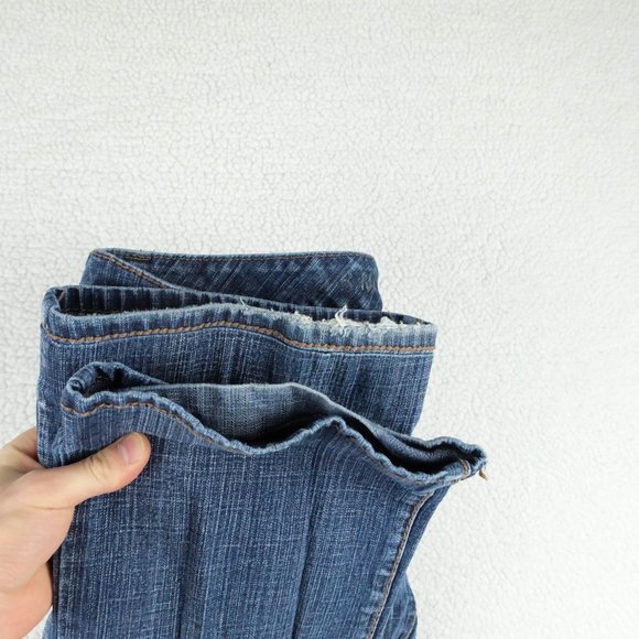 Vintage Blue Jeans Womens 11 12 Bootcut Medium Wash Rhinestones Low Rise 90s - Picture 13 of 13